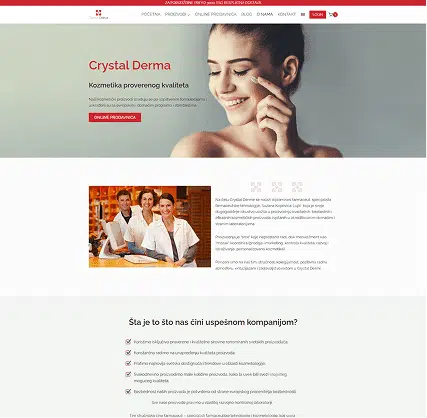 Portfolio: moderan WordPress sajt za estetsku kliniku Crystal Derma