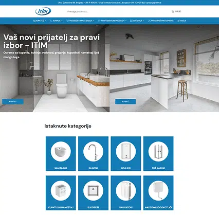 Portfolio: WordPress sajt za kompaniju koja prodaje opremu za kupatila – moderan dizajn i SEO