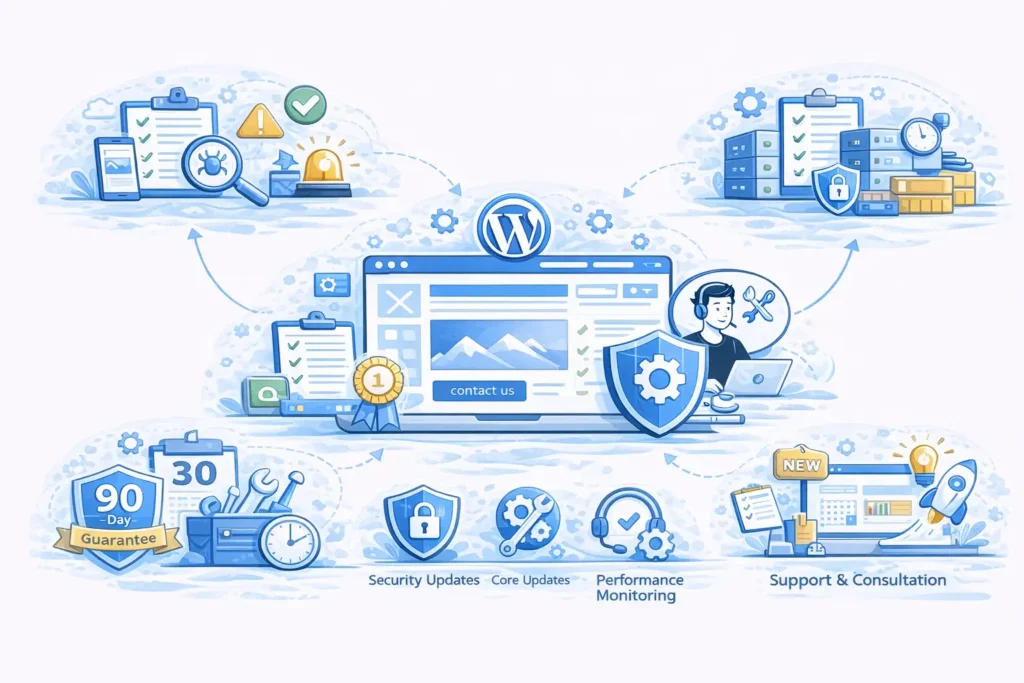 Paket mesečnog održavanja WordPress sajtova za firme