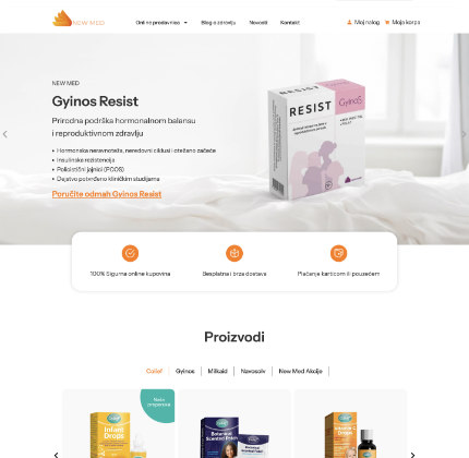 Redizajn WordPress sajta za kompaniju NewMed – primer modernog web dizajna i izrade sajta u Beogradu